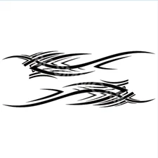 Vinyl Flame Graphics Decal Racing Stripe Stickers For Car Side Body Door Fender