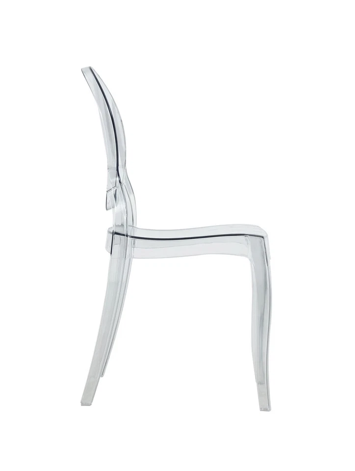 SEDIA MODERNA IMPILABILE ELENA IN POLICARBONATO DESIGN TRASPARENTE PER SOGGIORNO - Immagine 3 di 4