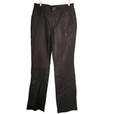 Vintage Western Brown 100  Leather Pants A.M.I Women  s Size 12