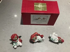 Fitz and Floyd Christmas Frosty Folk Tumblers