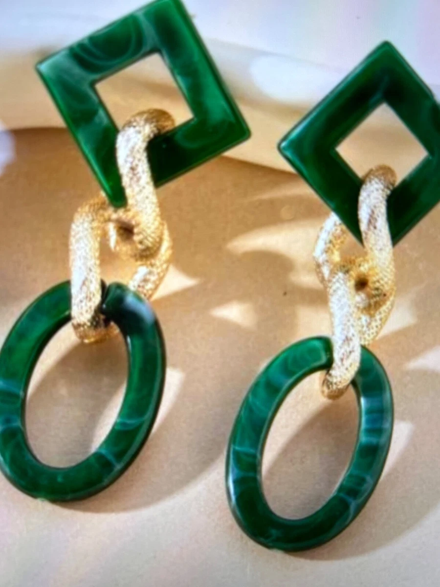 Chain link earrings best sale zara