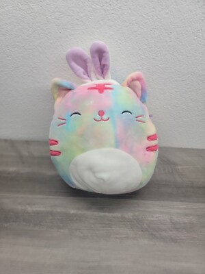 Squishmallow Easter Cat Rainbow 12'' Kellytoy  2020 Plush