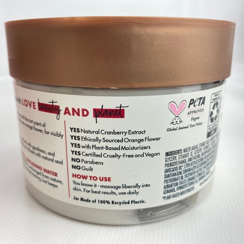 Crema corporal + exfoliante querido arándano y flor de naranja vegano y certificado PETA 10 OZ - Imagen 7 de 8