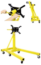 Foldable Engine Stand 2000LBS Motor Hoist Dolly 360° Adjustable Mounting Head