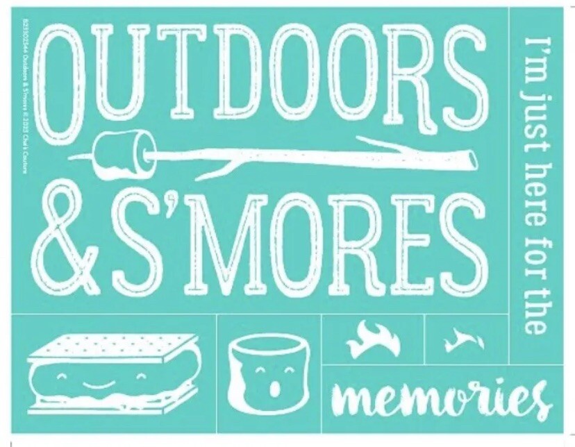 NEW “Outdoor And S’mores BUNDLE” Chalk Couture Chalk Transfer Size B & Shape Kit