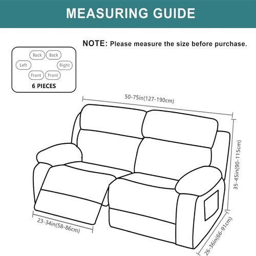 Elastic Recliner Chair Sofa Covers 1/2/3 Seater Washable Sofa Covers Full Cover - Picture 3 of 40
