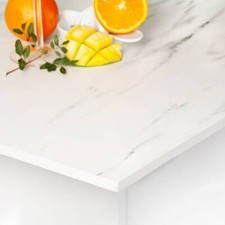 Compact Laminate White Marble Worktops, Solid Surface Thin Kitchen Countertops