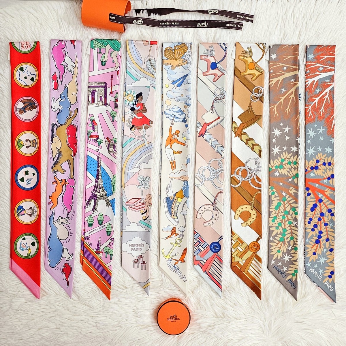 HERMES 🎁GIFTABLE TWILLY VARIETY DESIGNS COLORS BUY MORE
