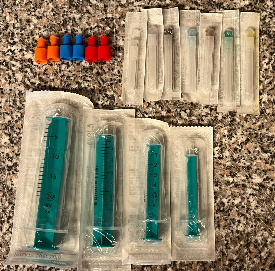 B. BRAUN MELSUNGEN UND FRESENIUS KABI Sets Einmalspritzen B.Braun (steril),Kanülen Sterican (steril),Stopfen(unsteril)