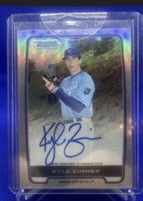 2012 Bowman Chrome Draft Kyle Zimmer Autograph Rookie Refractor # BCA-KZ Royals