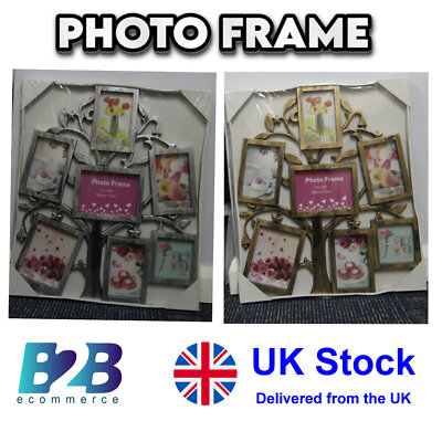 Stammbaum Fotorahmen Bronze Silber Wandbehang Multi Bild Collage