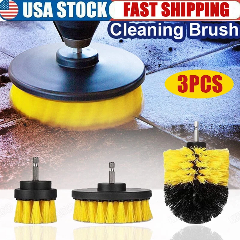 3Pcs Drill Brush Cleaner Kit Power Scrubber for Cleaning Bathroom