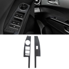 2pcs For Chevrolet Sonic 2012-16 Carbon Fiber Front Door Contorl Cover Trim