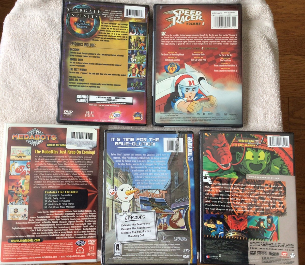 Lot of 5 DVD Action/Adventure young male videos, all new