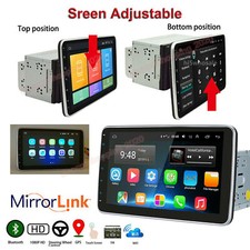 Double 2DIN Radio GPS Wifi Rotatable 10.1''HD Android 11 Touch Screen Car Stereo