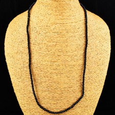 Faceted 40.00 Cts Natural Black Spinel Round Shape Beads Necklace NK-31E256