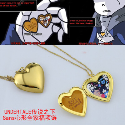 Cosplay Undertale Sans Chara Frisk Herz Halskette Anhänger Halloween Zubehör