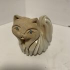 Artesania Rinconada Himalayan Cat Blue Eyes Tan White Kitty Figurine