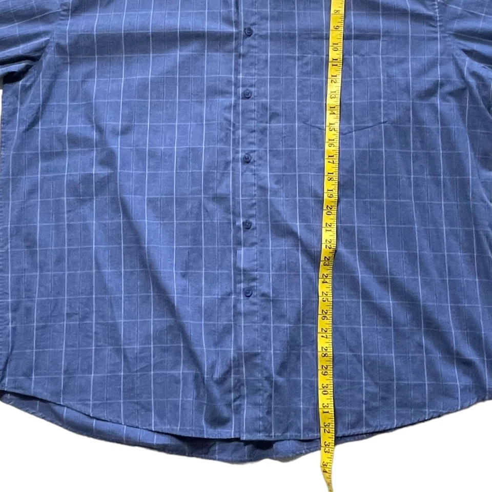 Men’s Long Sleeve Button Down Shirt 3XL Blue Work Church Dinner Classic Fit Big - Image 3 of 4