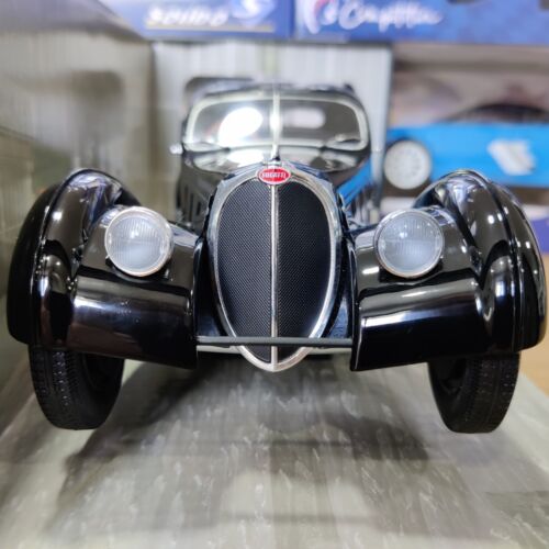 VOITURE SOLIDO BUGATTI TYPE 57 C ATLANTIC NOIR 1:18 NEUF BOITE S1802101 - Photo 12/16