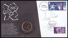 DAME KELLY HOLMES Signed 2012 GB London Olympic Games 1908 Penny Coin Cover