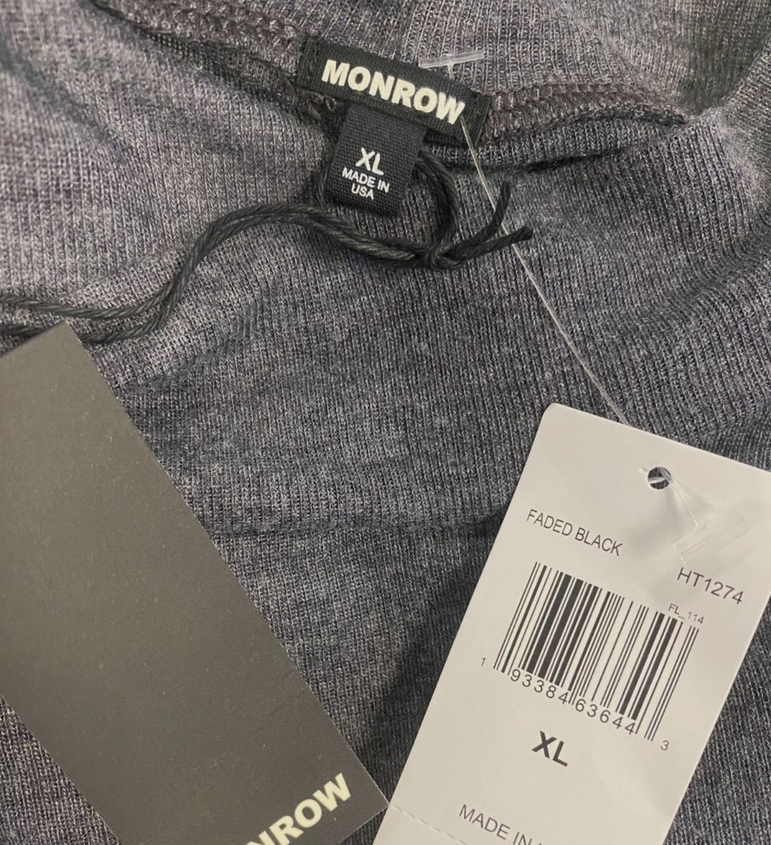 $85 Monrow Women's Gray Sheer Mock-Neck Tank Size XL | eBay