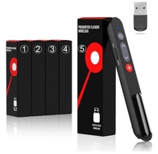 Rechargeable Presentation Clicker for Green Light Pointer, Wireless Presenter...
