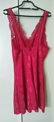 Vintage Nachthemd/Unterrock   Romantic Moods by Val Mode  rot- aus den USA