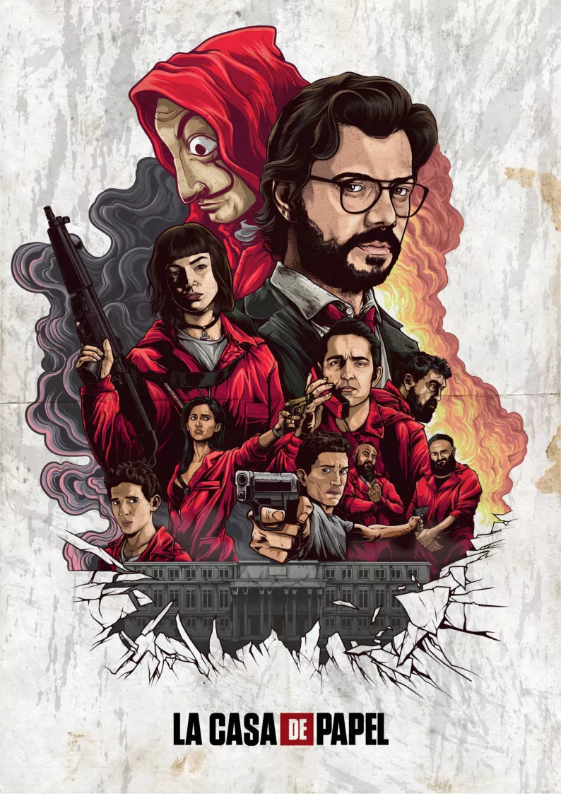 Money Heist Poster TV La Casa de Papel High Quality Print Gift Idea Wall Art