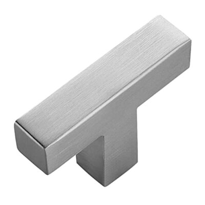  Pack Square Bar Cabinet Knobs 2 Inch Square Cabinet Handles 1 Brushed Nickel