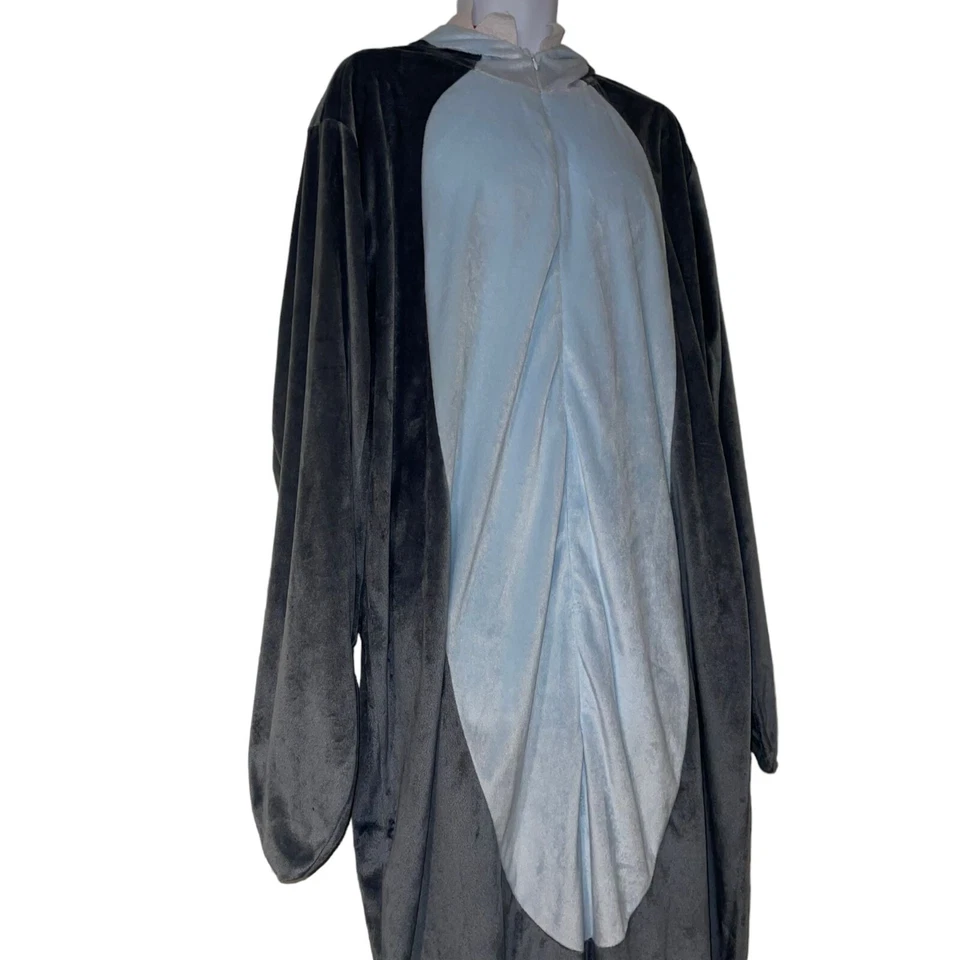 Disfraz de tiburón gris espíritu unisex talla única para hombre mujer polar traje de unión 1 pieza Foto 3 de 4