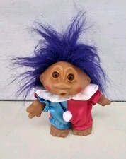 Original DAM Troll 1986 Doll Birthday Clown Hat Red Hair Bonus RUSS Troll Clown