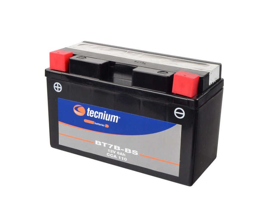 Batterie BT7B-BS Tecnium sans entretien avec pack acide pour moto