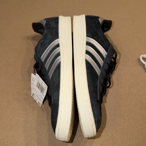 Adidas Men’s Size 11 Campus 80’s Black Suede Metallic Silver Gx7330 - Picture 5 of 7