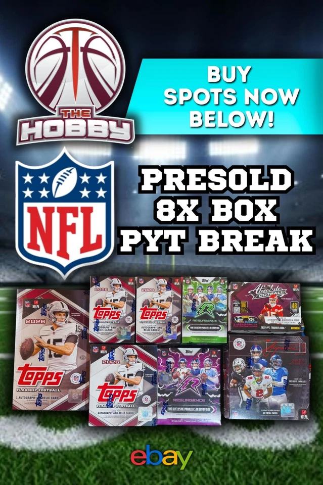 PRESOLD 🏈 NFL Football 🏈 8x Box Mixer PYT Break - Info Below
