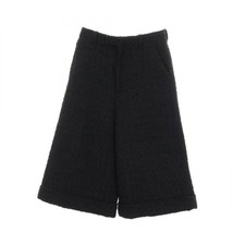 GUCCI Tweed Pants trouser wide-leg wool Black Used Women 38