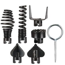 7 Pcs Cutter Drain Cleaner Plumbing Snake Cable Auger Clog Sewer Unblocker Tool