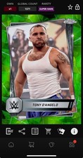 DIGITAL TOPPS WWE SLAM Tony D’Angelo CHROME SAPPHIRE 25 SUPER RARE GREEN Read
