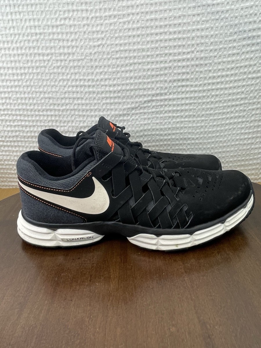 Nike Lunar Fingertrap TR Men's Size 9 Black White Orange Running
