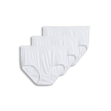 Jockey Women's Underwear Elance Breathe Brief - 3 Pack, White, 10 Plus, White