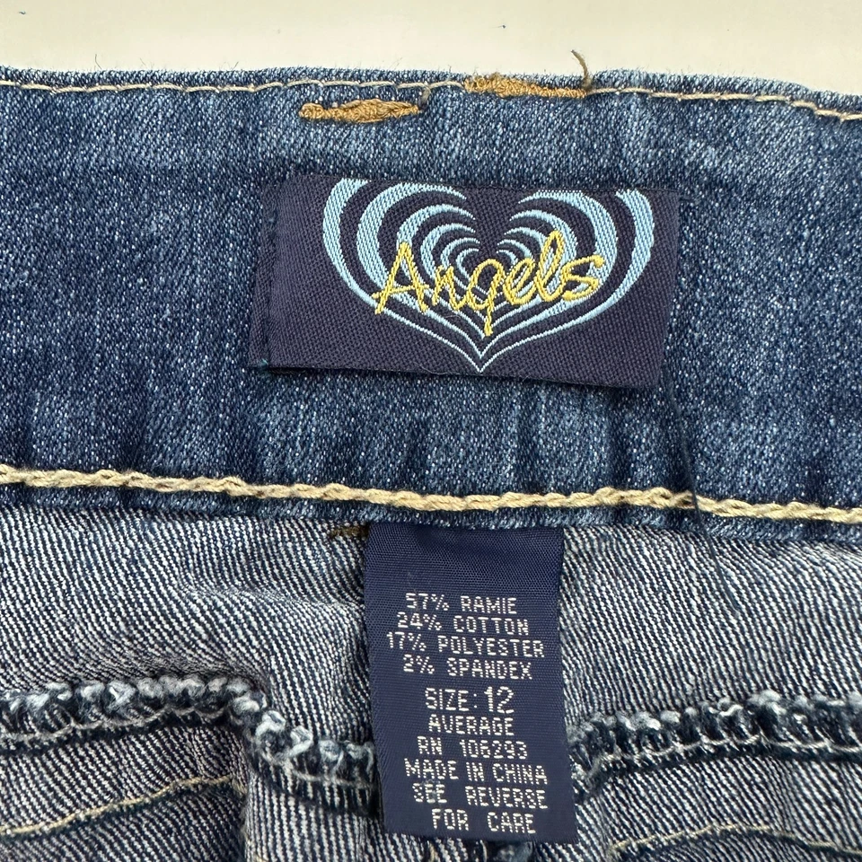 Pantalones de mezclilla Angels Bootcut para mujer talla 12 azul lavado oscuro Foto 3 de 4