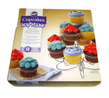 Wilton Cupcakes More Dessert Stand Metal Treats Boxed Holds 13