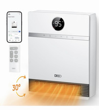 Dreo Wh517s Wall Mounted Electric Heater 120v Black Remoteapp Timer 3-heat