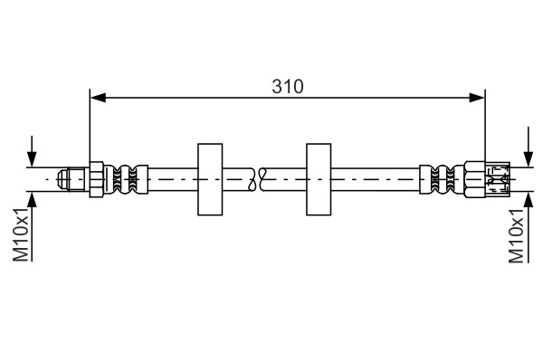 Bosch 1 987 476 217 Bremsschlauch FüR Audi Vw, 310Mm-image