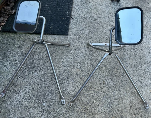 Vintage stainless Steel West Coast Tow Mirrors Ford Chevy Dodge PICKUP