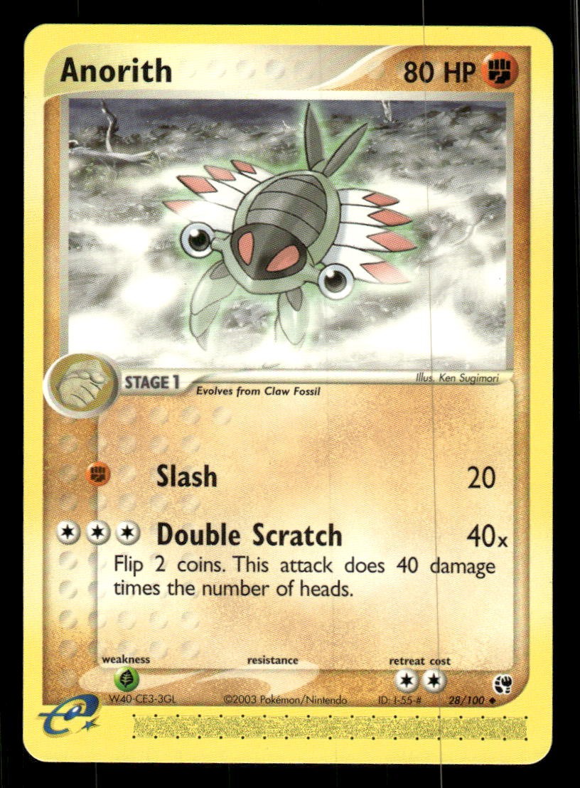 Pokemon TCG Sandstorm #28/100 Anorith NM