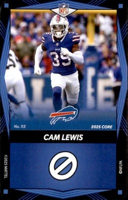 2025 Uno Elite Core - Blue Cam Lewis Buffalo Bills #113