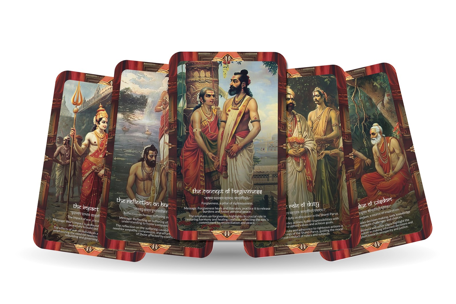 Shanti Parva Oracle Cards - 22 Cards - Finding peace, wisdom, and governance aft