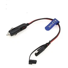  SAE 2 Pin Male to Cigarette Lighter Plug Cable 16AWG 12V Quick Disconnect 1PCS
