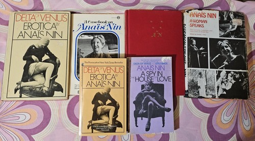Lot 6 Vintage ANAIS NIN books Paperbacks HC/DJ 1st Editions Erotica Ex Libris - Picture 1 of 21